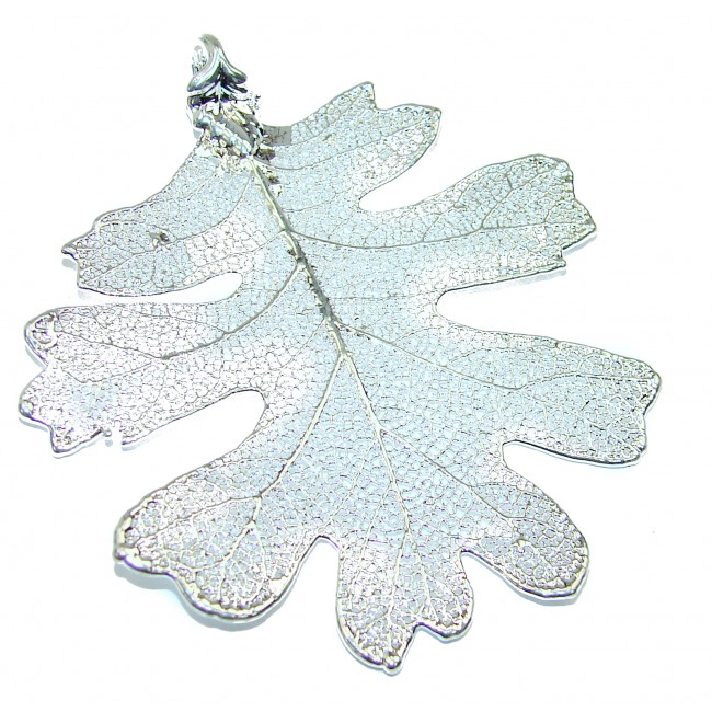 Stylish Deeped silver Leaf .925 Sterling Silver Pendant