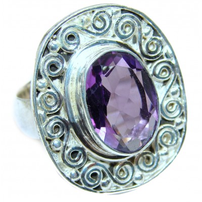 Purple Beauty authentic Amethyst .925 Sterling Silver Ring size 9