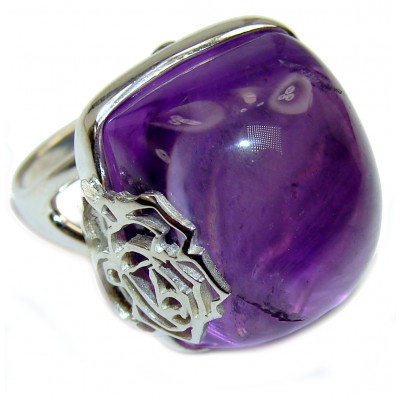 Purple Beauty 25.5 carat authentic Amethyst .925 Sterling Silver Ring size 7 1/2