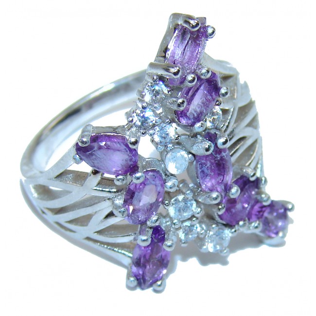 Purple Beauty authentic Amethyst .925 Sterling Silver Ring size 7 1/2