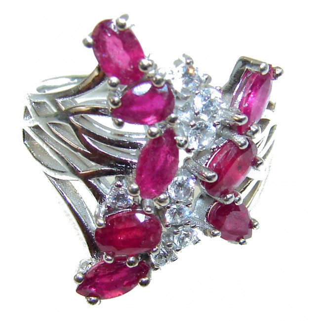 Pure Beauty authentic Ruby .925 Sterling Silver Ring size 7 1/2