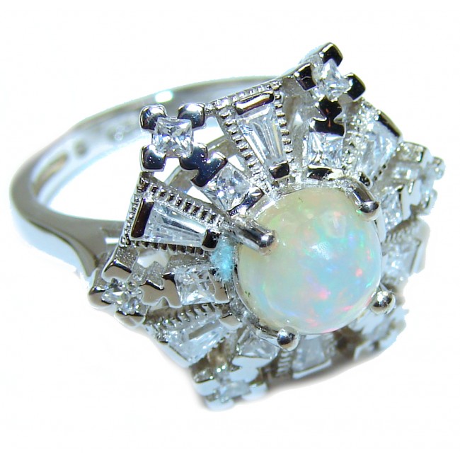 Authentic Ethiopian Opal .925 Sterling Silver handcrafted ring size 6