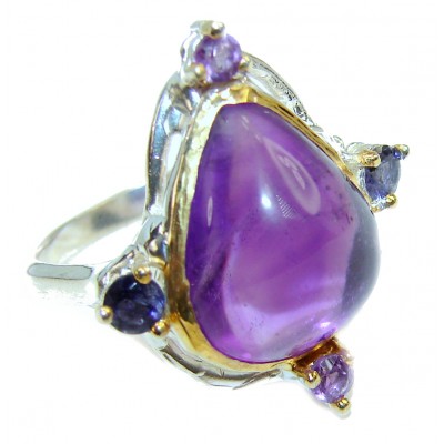Vintage Beauty Amethyst .925 Sterling Silver handcrafted ring size 8 3/4