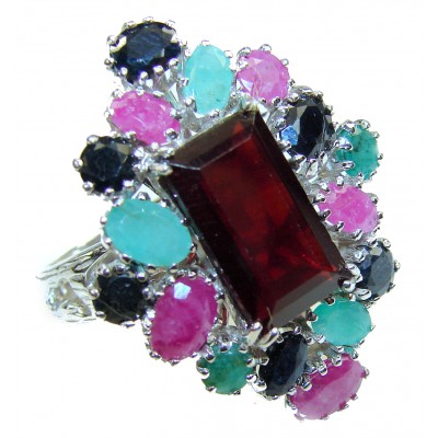 Real Beauty Garnet .925 Sterling Silver Ring size 8 1/2