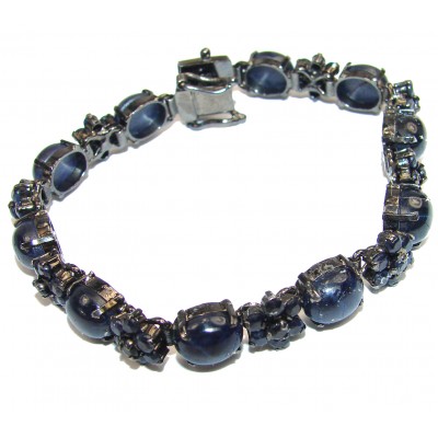 Star of India Authentic Star Sapphire .925 Sterling Silver handcrafted Bracelet
