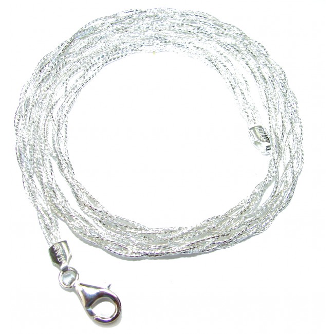 Braided style Sterling Silver Chain 18'' long, 5 mm wide