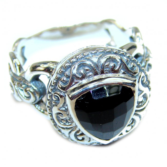 Majestic Authentic Onyx .925 Sterling Silver handmade Ring s. 7