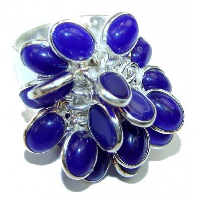 Fashion Beauty Lapis Lazuli Sterling Silver cha -cha Ring s. 7 1/2