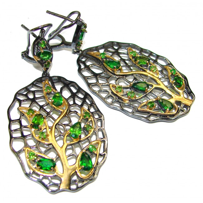 My Passion Authentic Chrome Diopside .925 Sterling Silver handcrafted earrings