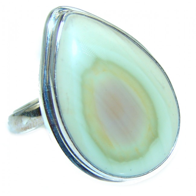 best quality Genuine Imperial Jasper .925 Sterling Silver handcrafted ring s. 8 adjustable