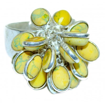 Sunny Day Yellow Jasper .925 Sterling Silver Ring size 11