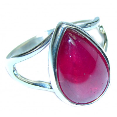 BEST quality 15.8 carat unique Ruby .925 Sterling Silver handcrafted Ring size 10
