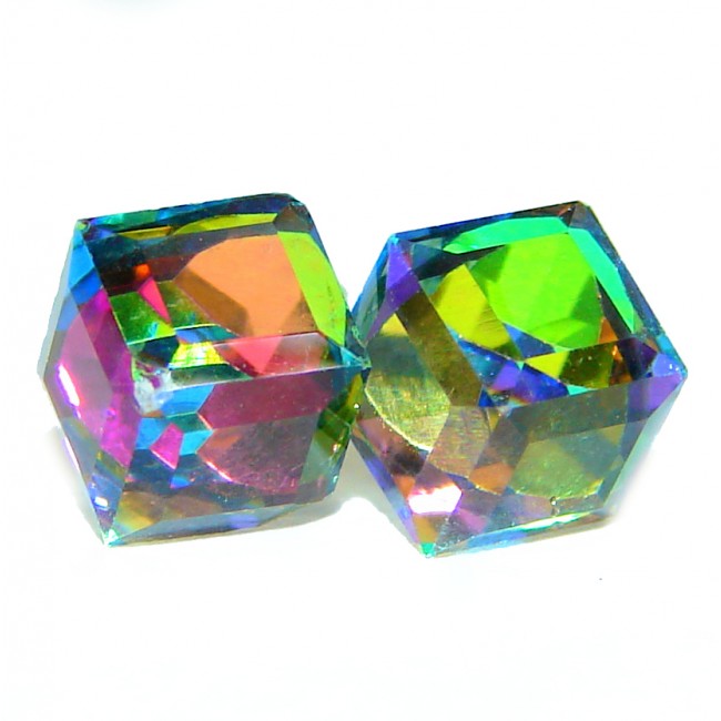 Rainbow Topaz .925 Sterling Silver earrings