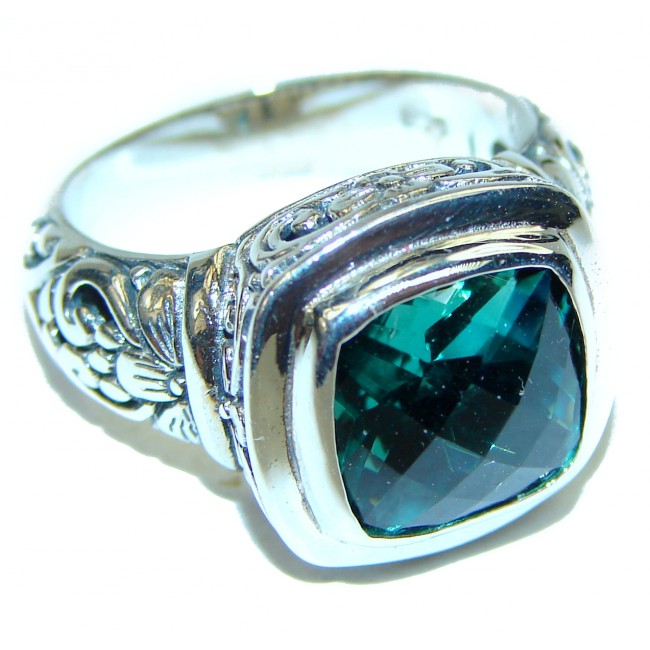 Electric Blue London Blue Topaz .925 Sterling Silver handmade Ring size 6 1/4