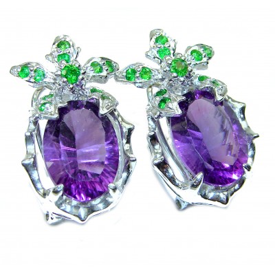 Purple Beauty Amethyst .925 Sterling Silver handcrafted earrings