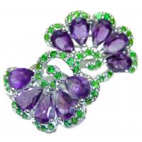 Purple Blossom Amethyst   .925 Sterling Silver handcrafted earrings