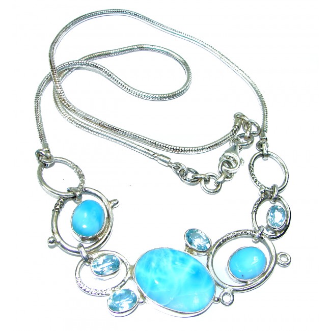MY Heritage Larimar .925 Sterling Silver handmade necklace