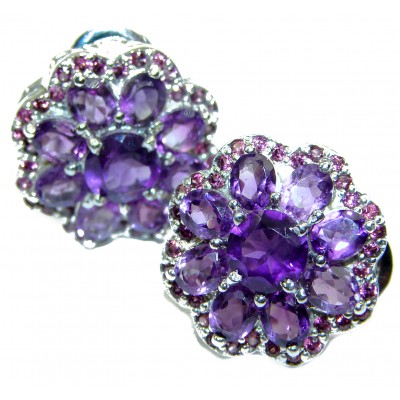 Purple Amethyst .925 Sterling Silver handcrafted earrings