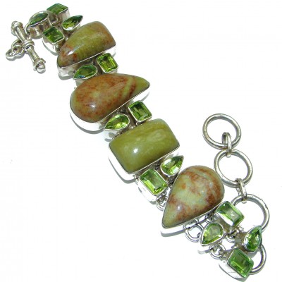 Most Clever Natural Peruvian Opal .925 Sterling Silver handcrafted Bracelet
