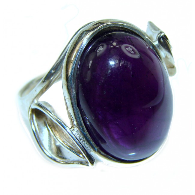 Extravaganza Amethyst .925 Sterling Silver HANDCRAFTED Ring size 6 3/4