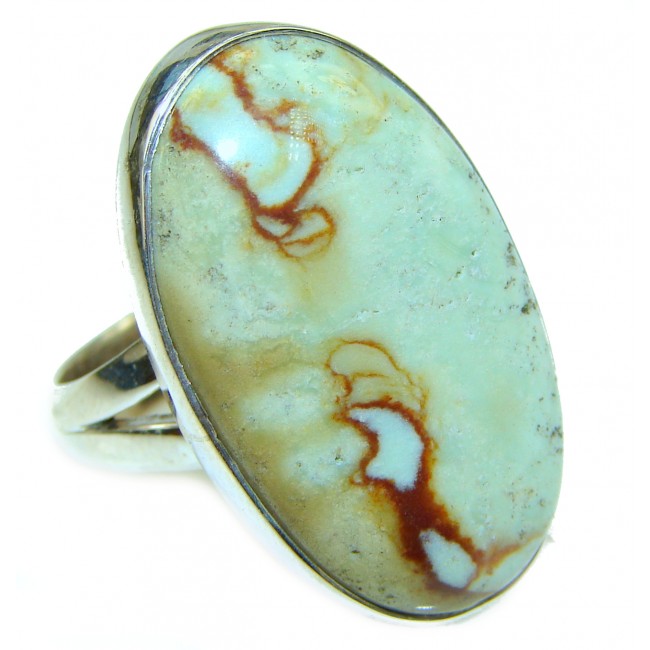 Morrisonite Sterling Silver handmade ring size 8 adjustable