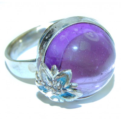 Purple Extravaganza Amethyst .925 Sterling Silver HANDCRAFTED Ring size 7 3/4
