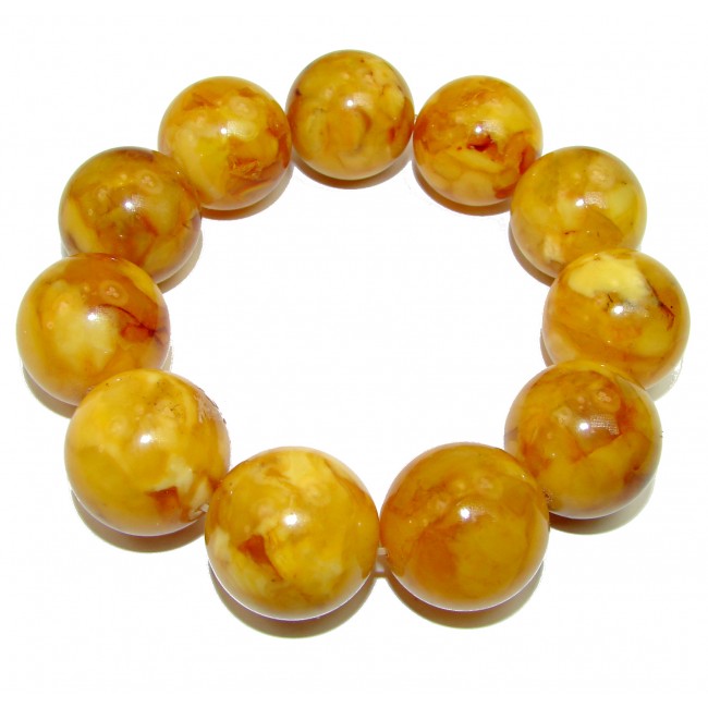 Huge Butterscotch Amber 51.4 grams Genuine handcrafted stretch Bracelet