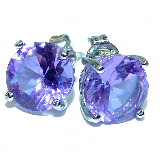 Pure Perfection Amethyst .925 Sterling Silver handcrafted Earrings