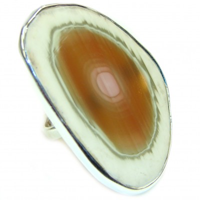 HUGE Genuine exceptional quality Imperial Jasper .925 Sterling Silver handcrafted ring s. 8 adjustable