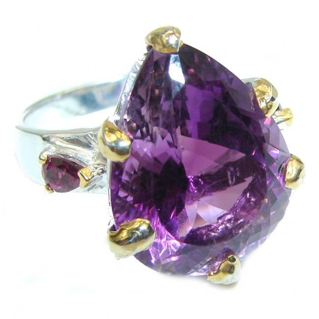 Vintage Beauty Amethyst .925 Sterling Silver handcrafted ring size 8 1/4