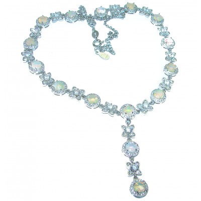 Luxurious Ethiopian Opal .925 Sterling Silver handmade Necklace