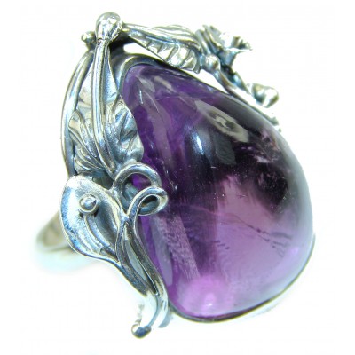 Purple Extravaganza Amethyst .925 Sterling Silver HANDCRAFTED Ring size 7 1/2