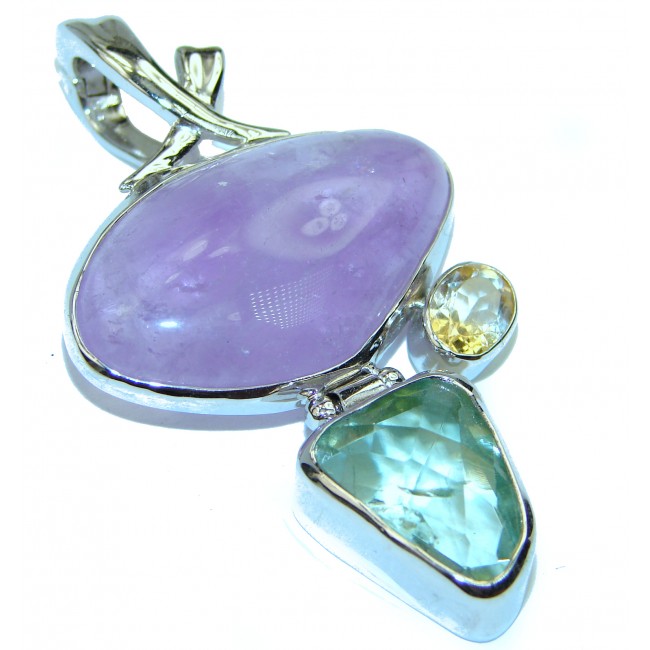 Autehntic Amethyst .925 Sterling Silver handcrafted Pendant
