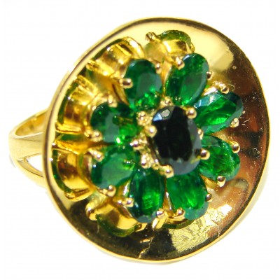 Sapphire Chrome Diopside 14K Gold over .925 Sterling Silver Ring size 9 1/2