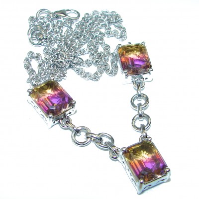 Ametrine .925 Silver handcrafted necklace
