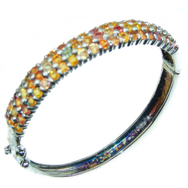 Multicolor Sapphire .925 Sterling Silver handcrafted Bracelet