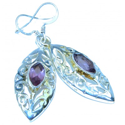Real Beauty Amethyst .925 Sterling Silver handcrafted earrings