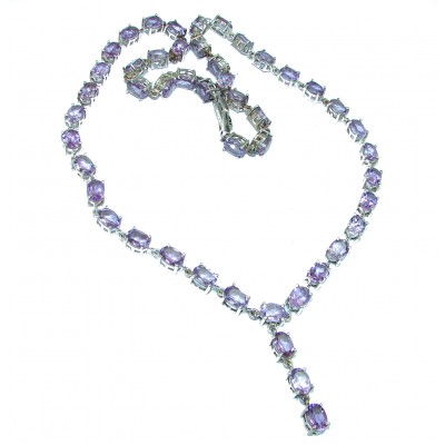 Pure In Heart Purple Amethyst .925 Sterling Silver handcrafted necklace