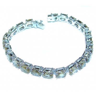 Get Glowing Champagne Topaz .925 Sterling Silver handcrafted Bracelet
