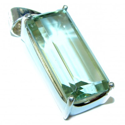 Amazing Green Amethyst .925 Sterling Silver handcrafted pendant