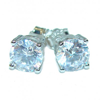 White Topaz .925 Sterling Silver handcrafted incredible earrings