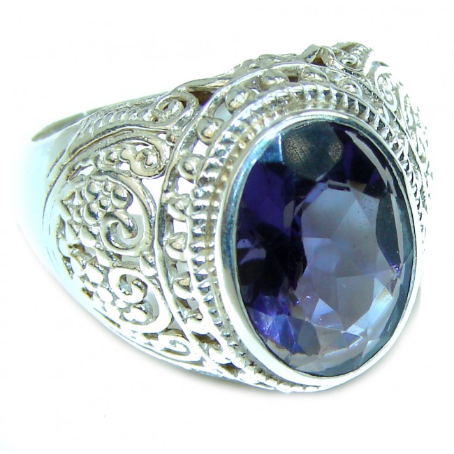 Extravaganza Iolite .925 Sterling Silver HANDCRAFTED Ring size 9