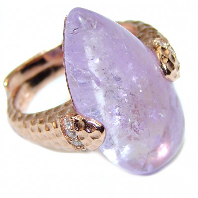 Extravaganza Amethyst 14K Gold over .925 Sterling Silver Ring size 7 adjustable