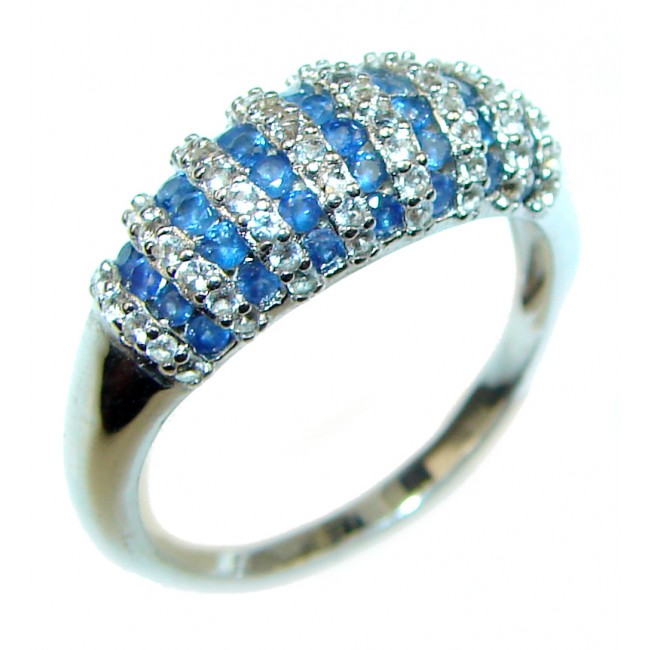 Multicolor Sapphire .925 Sterling Silver Ring size 6