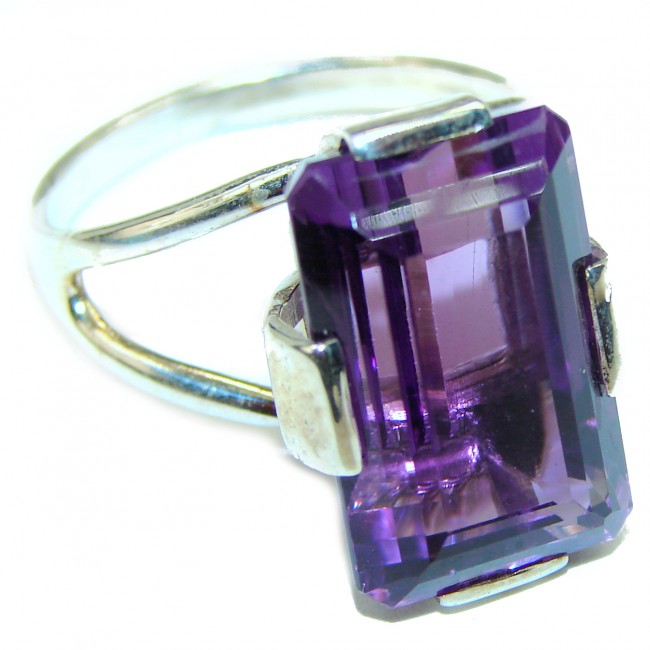 Extravaganza Amethyst .925 Sterling Silver HANDCRAFTED Ring size 10