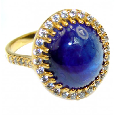 Blue Planet Beauty authentic Sapphire 14K Gold over .925 Sterling Silver Ring size 6 1/4