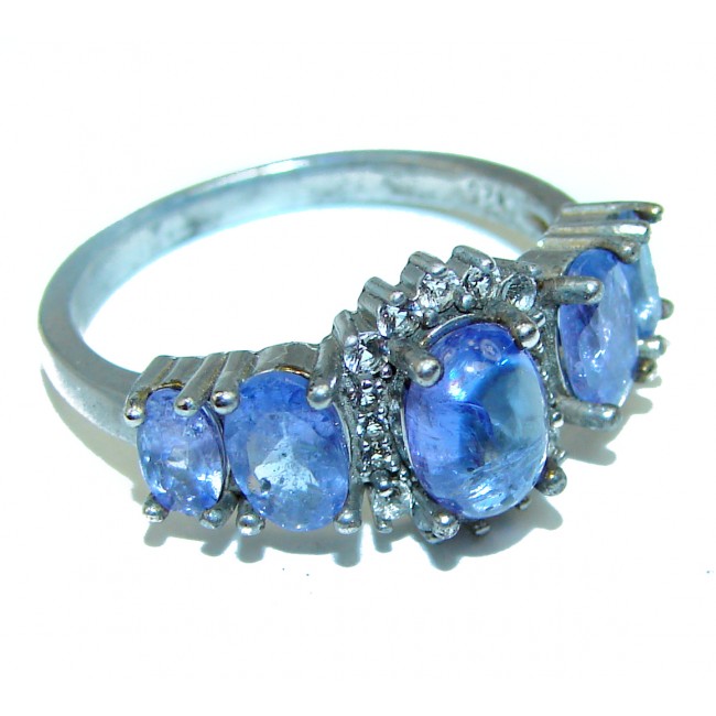 Authentic African Kyanite .925 Sterling Silver handmade Ring s. 6 3/4