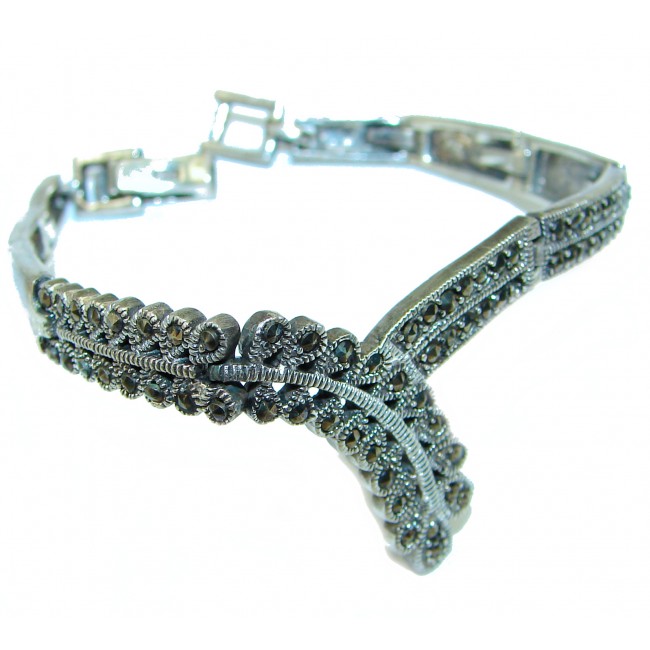 Emily authentic Marcasite .925 Sterling Silver handcrafted Bracelet