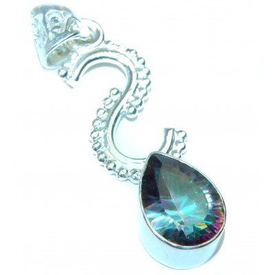 Magical Magic Topaz .925 Sterling Silver handcrafted Pendant