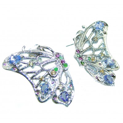 Butterfly Wings Exclusive Tanzanite .925 Sterling Silver handcrafted Earrings